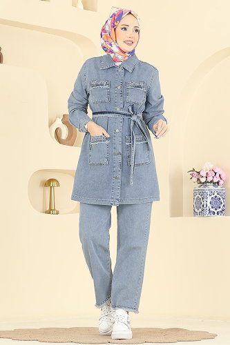 moda selvim Combined 2103ORG1169 Light Denim - Thumbnail