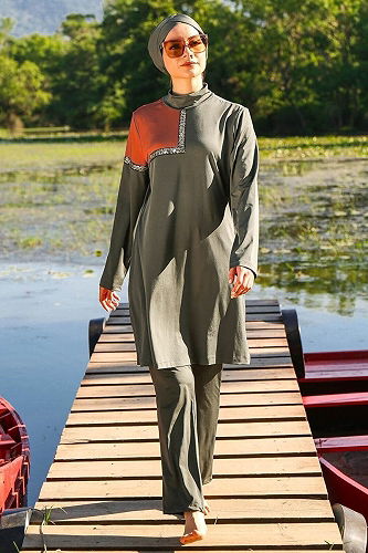 moda selvim اخضر عفني 2108MRNK1139 - Thumbnail