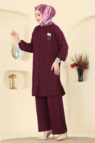 moda selvim Combined 210BO429 Burgundy - Thumbnail