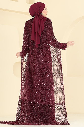 moda selvim Combined 210DMNK1166 Burgundy - Thumbnail