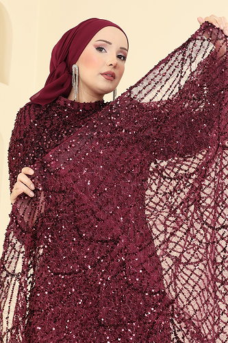 moda selvim طقم خمري 210DMNK1166 - Thumbnail