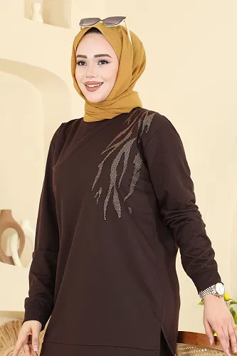 moda selvim Combined 210OZN1046 Brown - Thumbnail