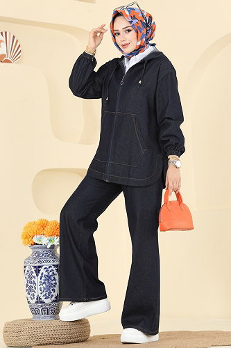 moda selvim Combined 21119MPR1163 Dark Denim - Thumbnail