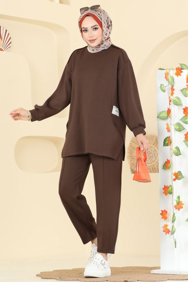 Modaselvim الاطقم طقم بني 21189MPR1163