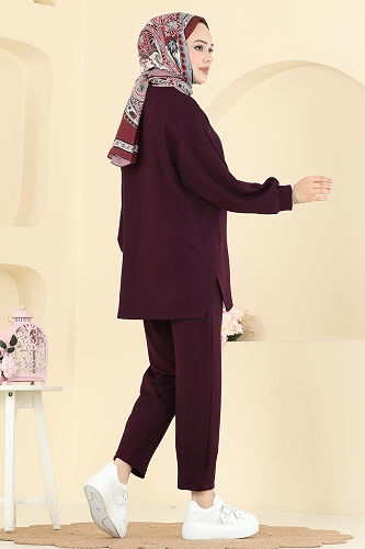 moda selvim Combined 21189MPR1163 Burgundy - Thumbnail