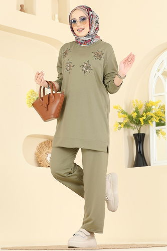 moda selvim Combined 211OZN1046 Almond Green - Thumbnail