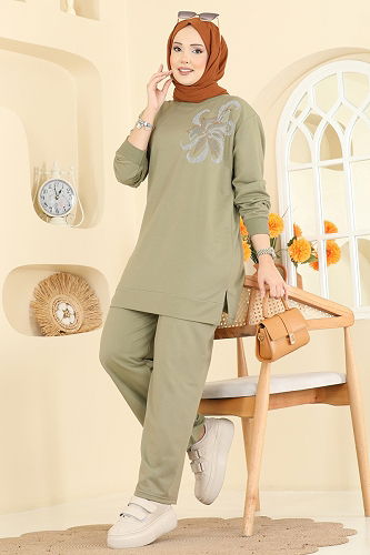 moda selvim Combined 212OZN1046 Almond Green - Thumbnail