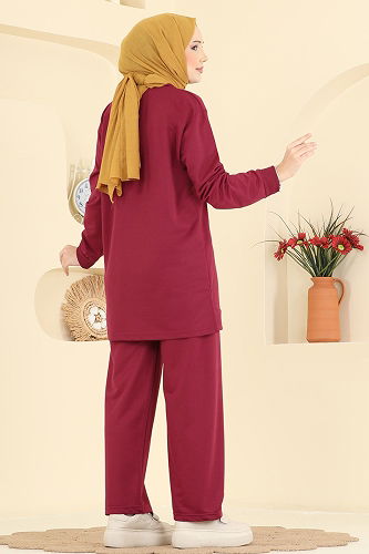 moda selvim Combined 212OZN1046 Burgundy - Thumbnail