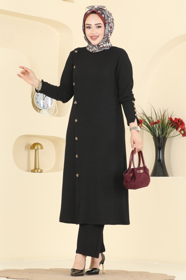 Modaselvim Hijab Combinations Combined 215BO429 Black