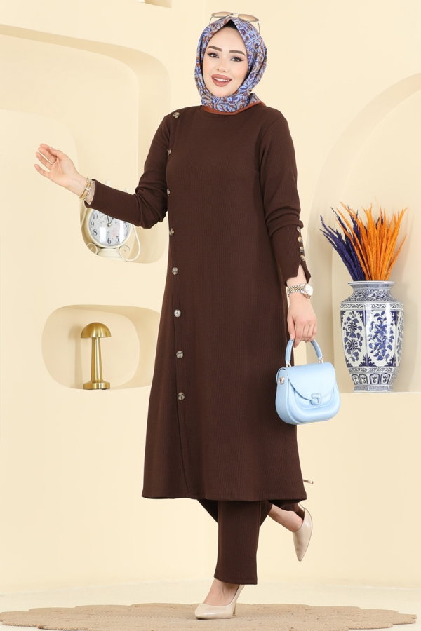 Modaselvim Hijab Combinations Combined 215BO429 Brown