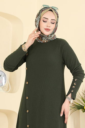 moda selvim طقم اخضر عفني 215BO429 - Thumbnail