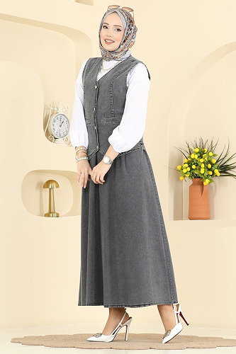 moda selvim Combined 2186ORG1169 Black Jeans - Thumbnail