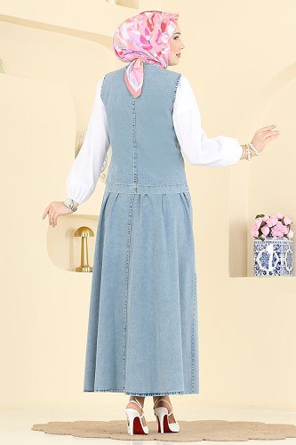 moda selvim طقم جينز فاتح 2186ORG1169 - Thumbnail