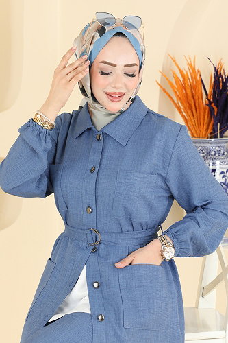 moda selvim طقم أزرق 2190ORG1169 - Thumbnail