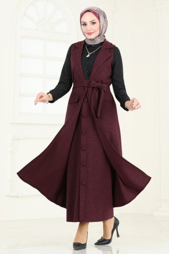 moda selvim Combined 22012UKB139 Burgundy - Thumbnail