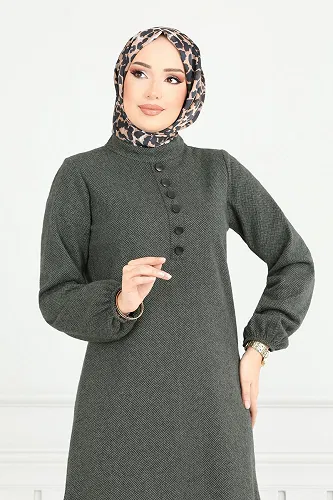 moda selvim طقم اخضر عفني 22035UKB139 - Thumbnail