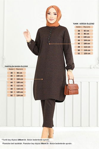 moda selvim Combined 22035UKB929-M Brown - Thumbnail