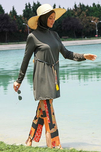 moda selvim Combined 2226MRNK1139 Khaki - Thumbnail