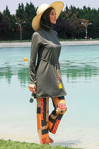 moda selvim Combined 2226MRNK1139 Khaki - Thumbnail