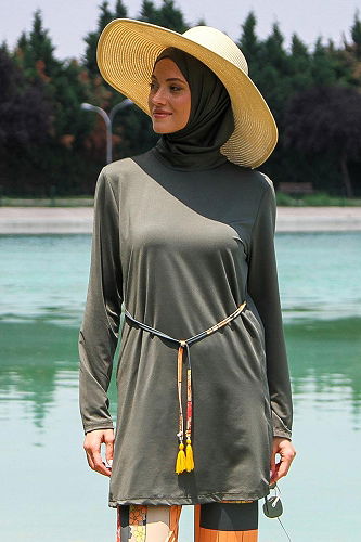 moda selvim طقم اخضر عفني 2226MRNK1139 - Thumbnail