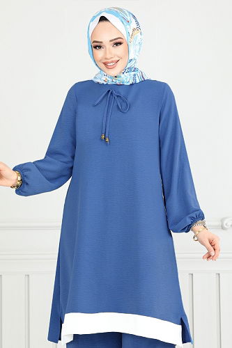 moda selvim طقم ازرق 2252BLU1068-M - Thumbnail