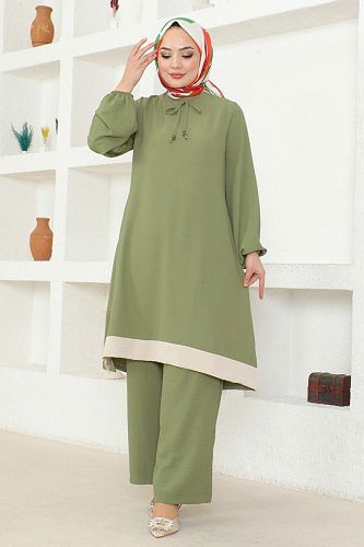 moda selvim Combined 2252BLU797 Almond Green - Thumbnail