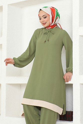 moda selvim Combined 2252BLU797 Almond Green - Thumbnail