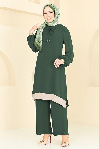 moda selvim Combined 2252BLU797 Dark Khaki - Thumbnail