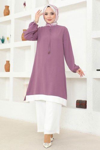 طقم ليلكي غامق وسكري 2252BLU797