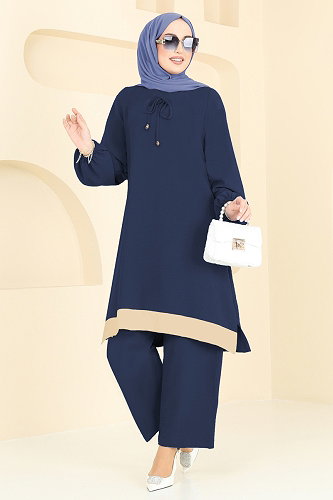 moda selvim Combined 2252BLU797 Navy Blue - Thumbnail