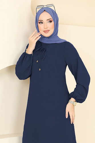 moda selvim طقم كحلي 2252BLU797 - Thumbnail