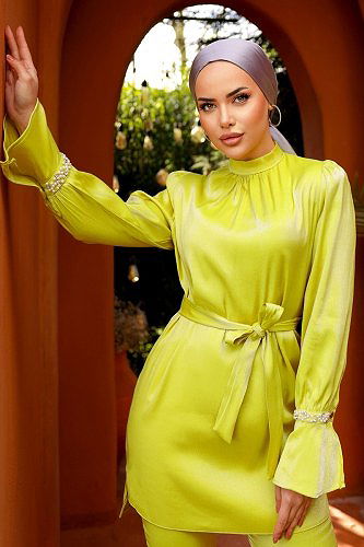 moda selvim طقم فسفوري 226OFR845 - Thumbnail