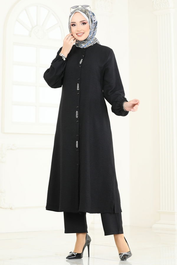 Modaselvim خصم صافٍ20%+20% في سلة التسوق طقم أسود 23004UKB139