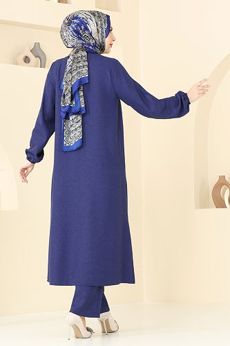 moda selvim طقم كحلي 23004UKB139 - Thumbnail