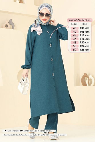 moda selvim طقم بترولي 23004UKB139 - Thumbnail