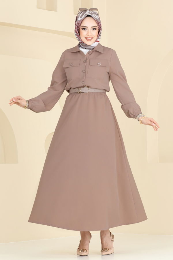 Modaselvim خصم صافٍ20%+20% في سلة التسوق طقم بيج غامق 23005UKB139