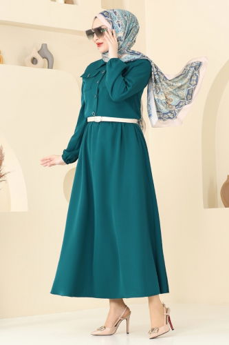 moda selvim طقم بترولي فاتح 23005UKB139 - Thumbnail