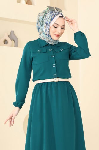 moda selvim طقم بترولي فاتح 23005UKB139 - Thumbnail