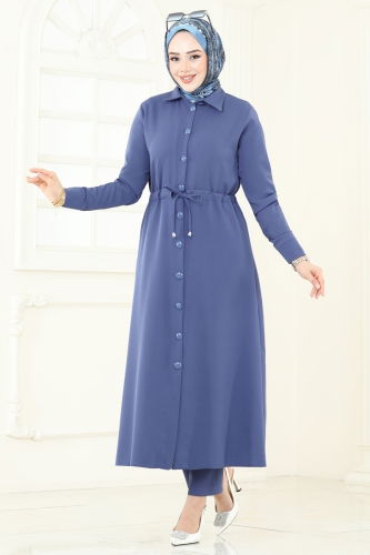 moda selvim طقم ازرق 23009UKB139 - Thumbnail