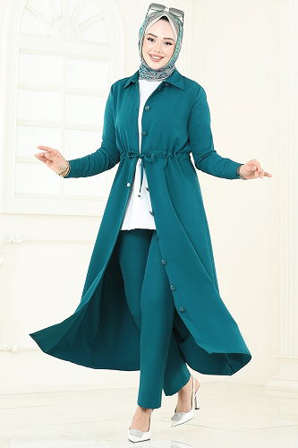 moda selvim طقم بترولي 23009UKB139 - Thumbnail