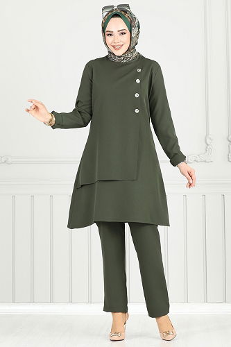 moda selvim Combined 23012UKB139 Khaki - Thumbnail