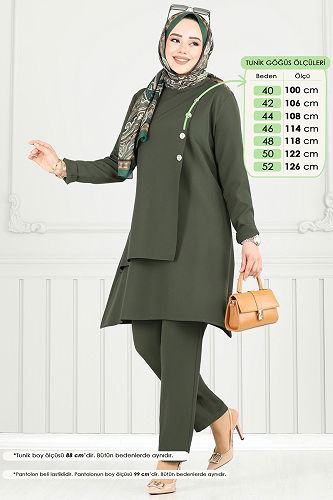 moda selvim Combined 23012UKB139 Khaki - Thumbnail