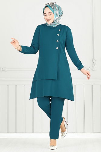 moda selvim طقم بترولي 23012UKB139 - Thumbnail