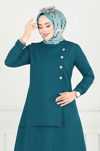 moda selvim طقم بترولي 23012UKB139 - Thumbnail