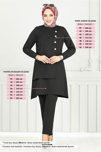 moda selvim Combined 23012UKB929-M Black - Thumbnail