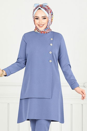 moda selvim Combined 23012UKB929-M Light Indigo - Thumbnail