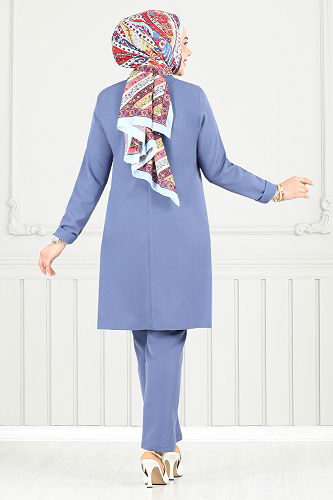 moda selvim Combined 23012UKB929-M Light Indigo - Thumbnail