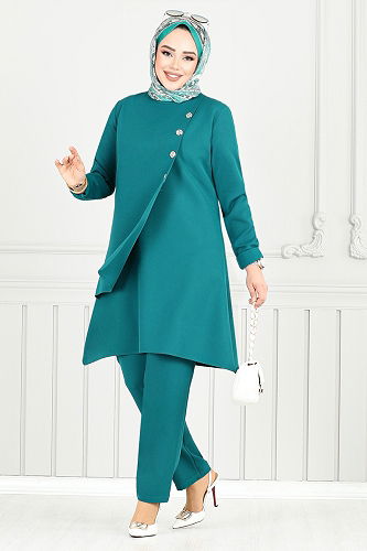 moda selvim طقم بترولي 23012UKB929-M - Thumbnail