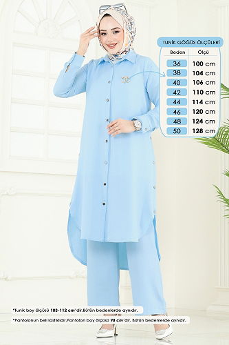 moda selvim Combined 23014UKB139 Baby Blue - Thumbnail