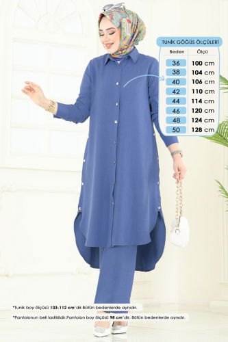moda selvim Combined 23014UKB139 Indigo - Thumbnail